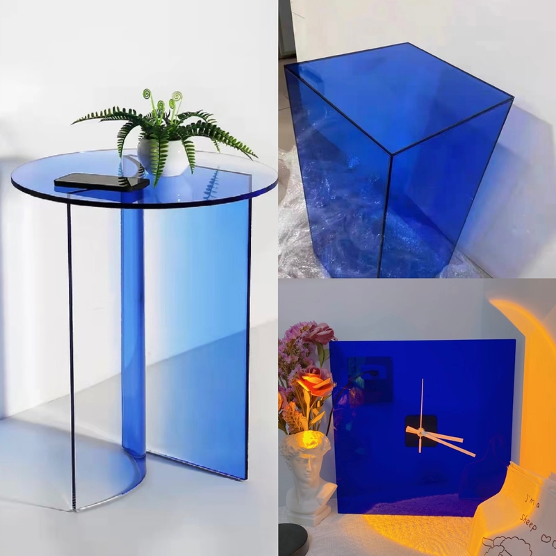 DUKE Brand Factory Wholesale Mavi Renkli Akrilik Yaprak PMMA Perspex Plexiglass Reklam İçin