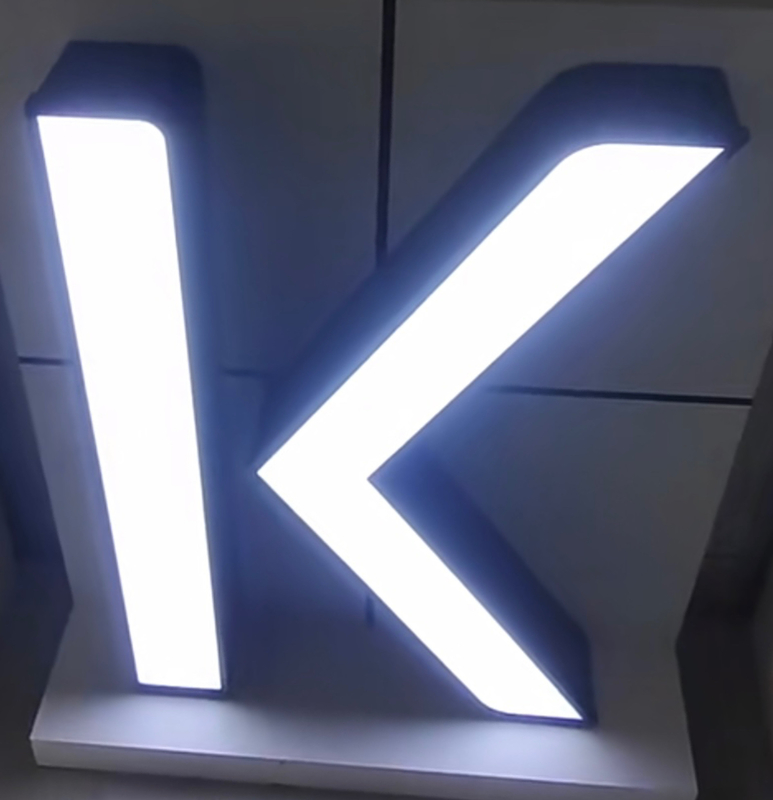 Mavi ve Beyaz Plexiglass Panel Mavi Tabela Renk Değişimi Akrilik Gece Kullanımı İçin