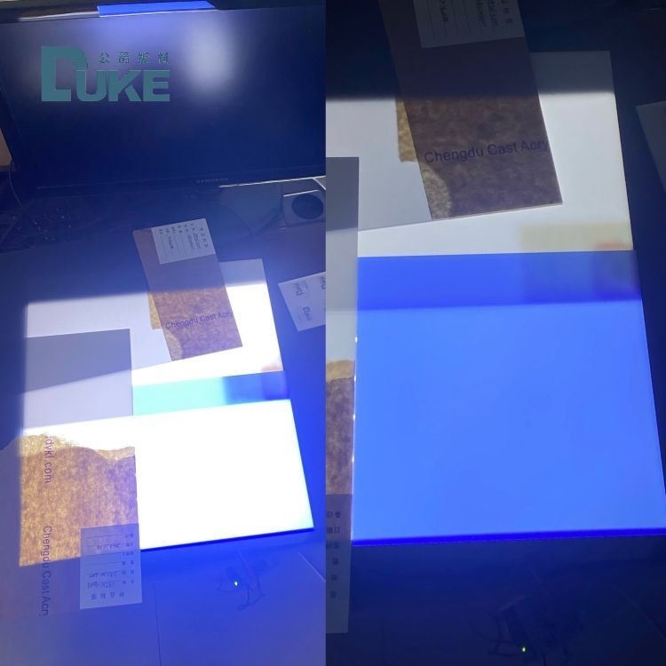 Duke Mavi ve Beyaz Gün ve Gece LED Işık Kutusu Reklam Ekranı için Akrilik Yaprak