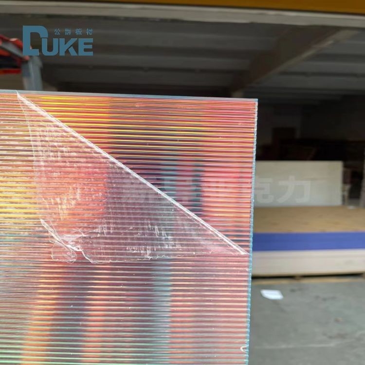 İç dekorasyon için 1220 * 2440mm'lik Reeded Dekoratif Desen Gri Akrilik Perspek Şeması