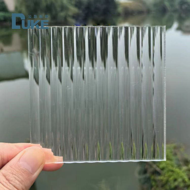 Dekoratif Lridescent renkli doku Akrilik Yaprak Fluted Açık Teksturlu Akrilik Yaprak