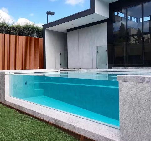 Infinity Edge Havuzu Hotel Villa Resort için Özel Büyük Boyutlu Açık Akrilik Havuz Duvarı