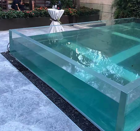 Infinity Edge Havuzu Hotel Villa Resort için Özel Büyük Boyutlu Açık Akrilik Havuz Duvarı