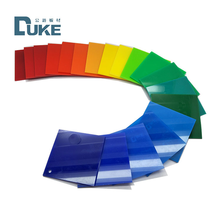 Duke Işık Akışkanlığı % 93 Perspex Renkli Akrilik Yapraklar Işık İşareti İçin