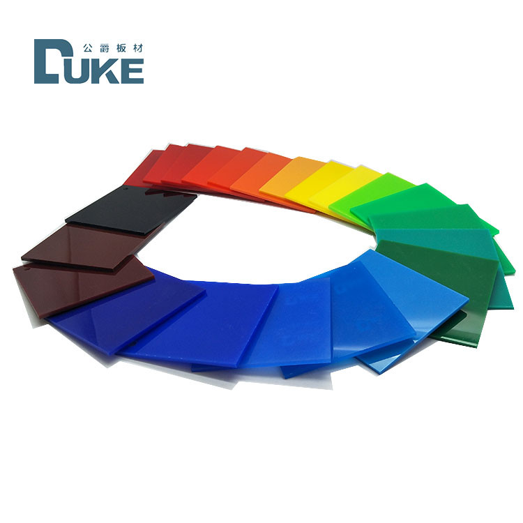 Duke Işık Akışkanlığı % 93 Perspex Renkli Akrilik Yapraklar Işık İşareti İçin
