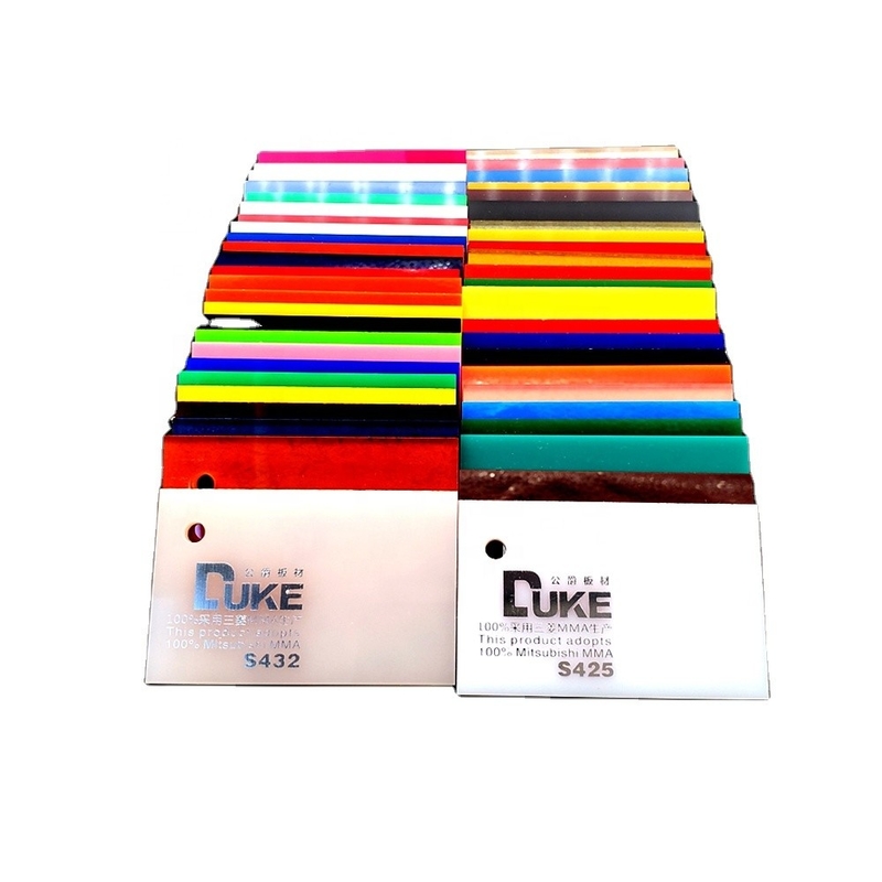 Duke Işık Akışkanlığı % 93 Perspex Renkli Akrilik Yapraklar Işık İşareti İçin